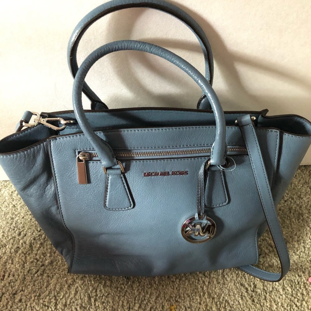 Michael kors baby blue tote beautiful color